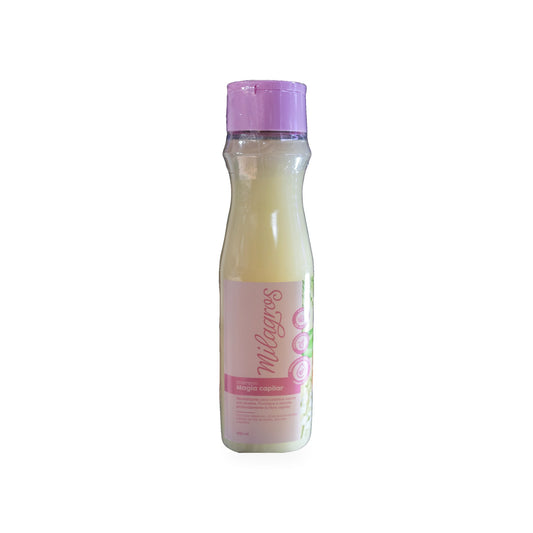 Shampoo Milagros Magia Capilar sin sulfatos para cabello seco y rizado, frasco de 450 ml