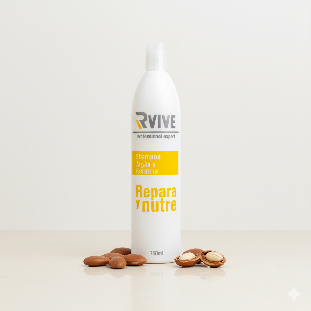 Shampoo de Argán y Keratina RVIVE | Repara y Nutre tu Cabello