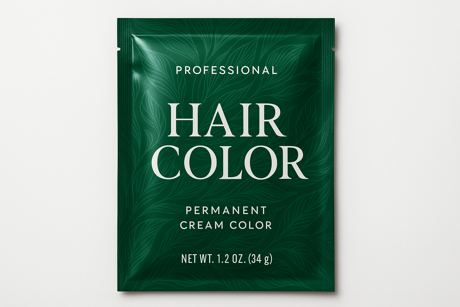 Sachet de color verde para el cabello