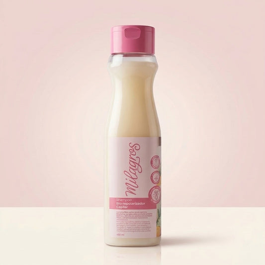 Shampoo Milagros Bio-repolarizador Capilar para cabello decolorado, frasco de 450 ml