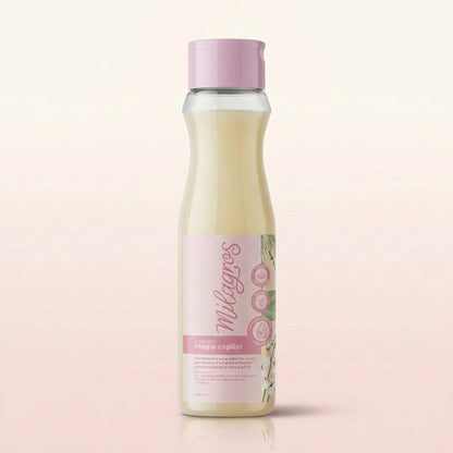 Shampoo Milagros Magia Capilar sin sulfatos para cabello seco y rizado, frasco de 450 ml