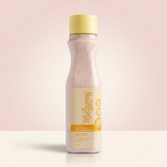 Terapia Milagros nutrición y crecimiento para cabello crespo y rizado, frasco de 450 ml