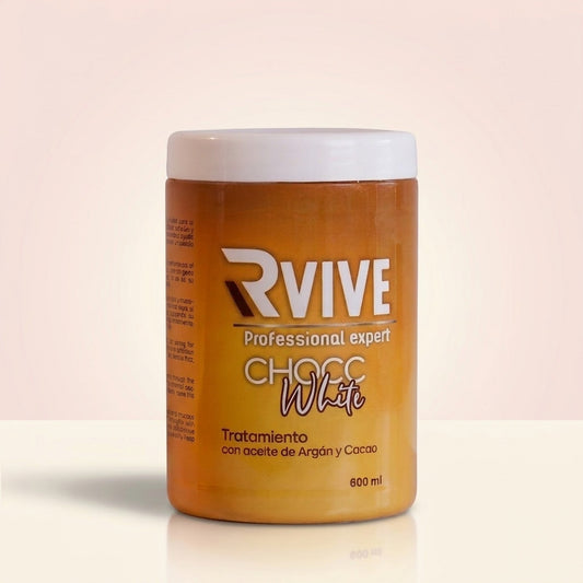 Tratamiento capilar Rvive Choco White con aceite de argán y cacao, pote de 600 ml